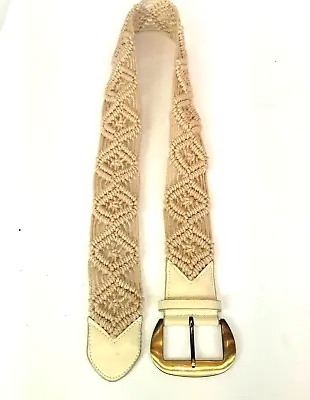 Womens Macrame Belt 2  With Buckle 34  Boho • $12