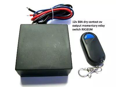 12V 30A Dry Contact 0v Output Remote Control MOMENTARY Switch RX101M • $19