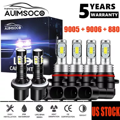 For Chevy Tahoe 2001-2006 9005+9006+880 Xenon White LED Headlights Fog Bulbs Kit • $39.99