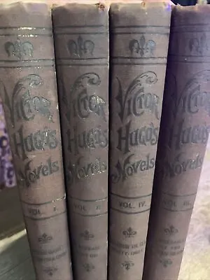 Antique Victor Hugo's Novels 4 Of 5 Set Illustrated Collier Les Miserables. Read • $35