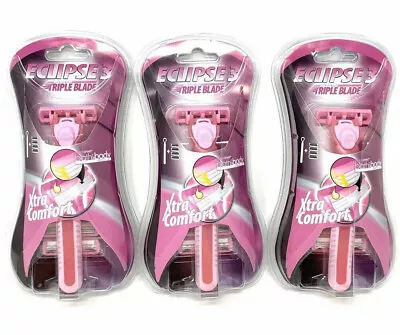 3 Pk.Women’s Razors Eclipse Triple Blade Xtra Comfort NIB • $11.99