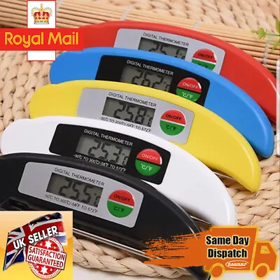 £1.49 • Buy Digital Food Thermometer Probe Temperature Kitchen Cooking Foldable BBQ Milk Jam