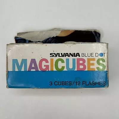 Vintage Sylvania Blue Dot Magicubes 1 Pack 3 Flash Cubes 12 Flashes • $14.99