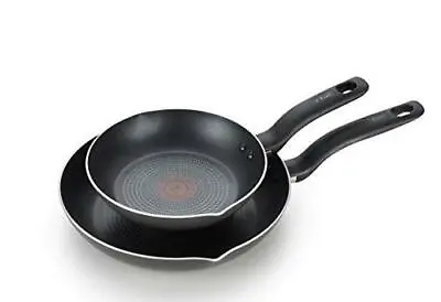 T-fal Initiatives Nonstick Fry Pan Cookware Set 8 & 10.5 Inch Black • $28.19