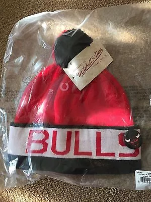 Mitchell And Ness Chicago Bulls Pom Beanie Very Nice!! • $19.99