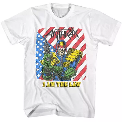 Anthrax I Am The Law Men's T Shirt USA Judge Dredd American Flag Thrash Heavy • $28.50