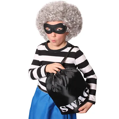 Childs Burglar Granny Book Character Fancy Dress Jewel Thief Grandma Costume • £13.99