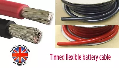 OCEANFLEX TINNED Battery Cable 16mm²/110amp (5AWG) MADE IN THE UK  BAT110xxxTIN • £30