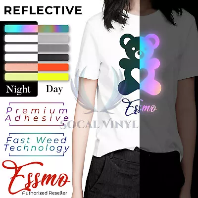 ESSMO™ Reflective Heat Transfer Vinyl HTV T-Shirt 20  Wide Roll Iron Heat Press • $163.89