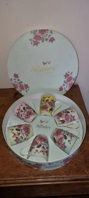 £37.99 • Buy Aynsley Butterfly Garden Mugs X 6 Boxed