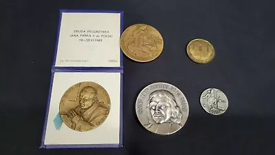 Lot Of 5 BRONZE BRASS & PEWTER MEDALS • $41.18