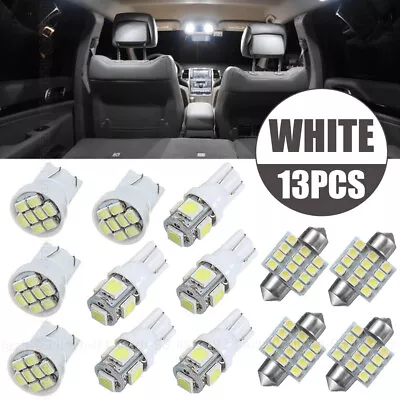 13Pcs Car Interior Parts LED Lights Kit For Dome License Plate Lamp Bulb White • $10.67