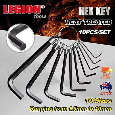 $6.99 • Buy 10pcs Set Metric Allen Key Hex Keys Alan Allan Wrench Steel Tools 1.5mm-10mm