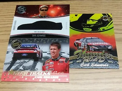 $21.99 • Buy Carl Edwards Car Cover 102/250 & Race Used Skid Marks 3 Card Lot