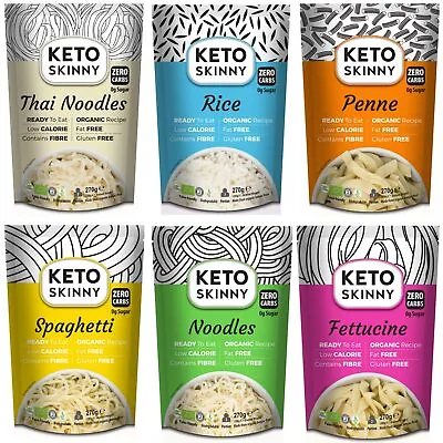 Keto Skinny Instant Rice Noodle Pasta 270g Ready To Eat Delicious Organic Food • £12.99