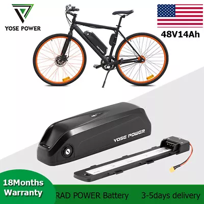 RAD POWER Ebike Battery 48V 14Ah Electric Bike Bicycle Lithium Battery 48V • $313.99