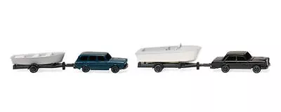 Wiking 092139 Cars With Boats On Trailers (2) N Gauge • £13.25