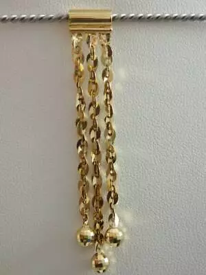 Michael Anthony 10K Yellow Gold 3 Chain W Ball Dangle Slide Pendant - 2.5  Long • $165