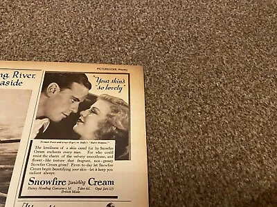 Ftwb4 Advert 5x5 Snowfire Vanishing Cream. Norman Foster & Ginger Rogers • £9