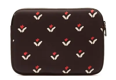 Marc Jacobs IPad Tablet Case Black Floral Neoprene Zip Computer Universal Tulip • $49.98