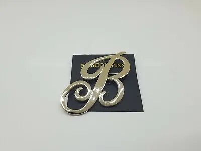 Letter  B  Initial Fashion Brooch Pin Lapel Pin Silver Tone • $13.99