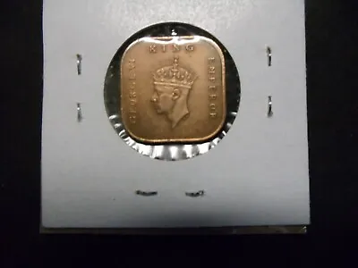 1943 British Malaya George VI. Beautiful Bronz 1 Cent Coin. AU • $5