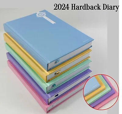 2024 Diary Page A Day A5 Hardback Journal Writing Diary Daily Planner Notebook • £7.99