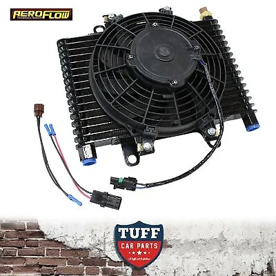 Aeroflow Competition Transmission Oil Cooler Fan & Switch 13.5 X9 X3.5  1/2  NPT • $298.95