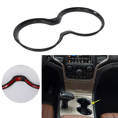 Carbon Fiber Center Gear Shift Cup Holder Trim For Jeep Grand Cherokee 2011-2021 • $23.64