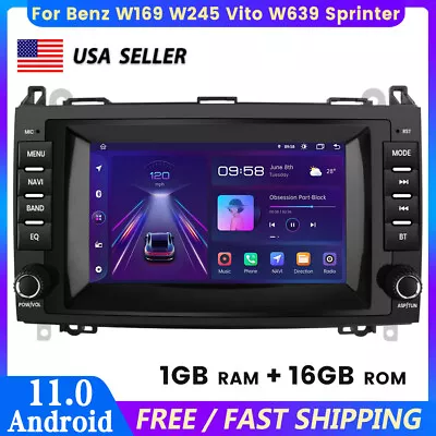 7  Android 11 For Mercedes Benz W169 W245 Viano Vito W639 Sprinter GPS Navi Sat • $169.99