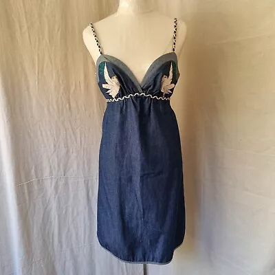 Made In Usa. Vava Voom By Joy Han. Size Large Denim Baby Doll Dress • $35.71