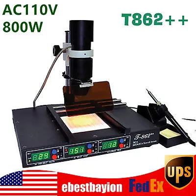 T862++ Infrared Irda BGA - Smt Smd Welder Reflow Rework & Soldering Station NEW • $180.58