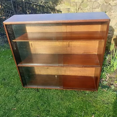 Antique Beaver & Tapley Mahogany Bookcase Glass  Doors Teak Barristers • £95