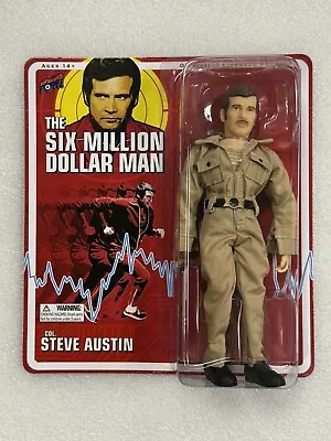 Six Million Dollar Man Steve Austin Mustache Action Figure By Bif Bang Pow 2012 • $110.49