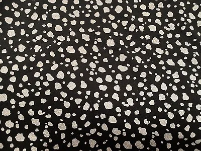 £7.99 • Buy Monochrome Printed Pebble Crepe Woven Dress Fabric, Per Metre