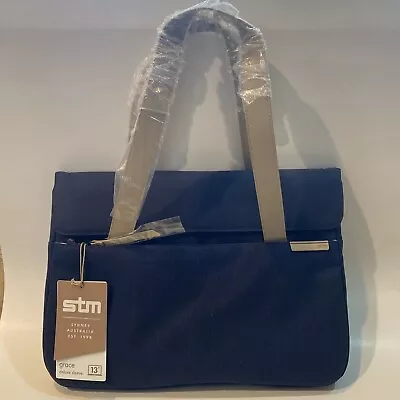 STM GRACE DELUXE SLEEVE FITS UP TO 13.3  NOTEBOOK Navy Denim NWT • $14.99