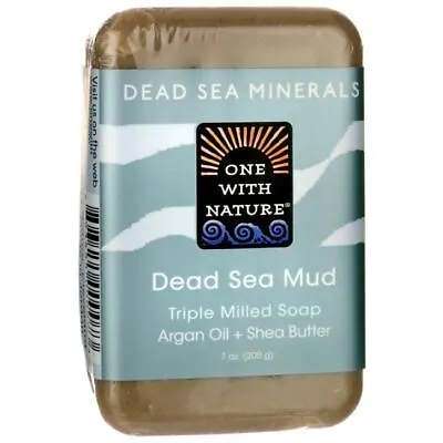 One With Nature Dead Sea Minerals Triple Milled Bar Soap - Dead Sea Mud • $8.01