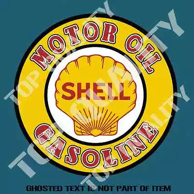 VINTAGE SHELL GASOLINE OIL Decal Sticker Vintage Retro Mancave Hot Rod Stickers • $5.50