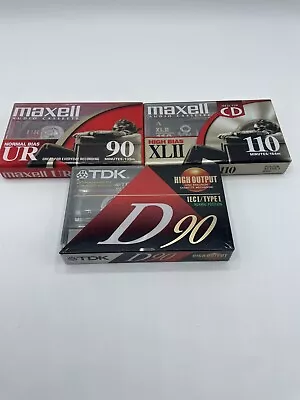 Lot 3 Blank Cassettes Maxwell XL II - High Bias UR Normal Bias & TDK IECI/Type1 • $13.99