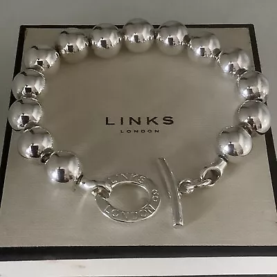 Links Of London Big Ball ORBIT Bracelet  Vintage Sterling Silver • £154.99