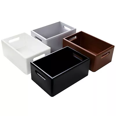 Wooden Crate With Handles | 3 Sizes | 4 Colors | Natural Wood | Storage Box • $40.99