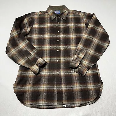 Vintage Pendleton Flannel Shirt Mens Large 70s Virgin Wool Plaid Board Shirt • $49.99