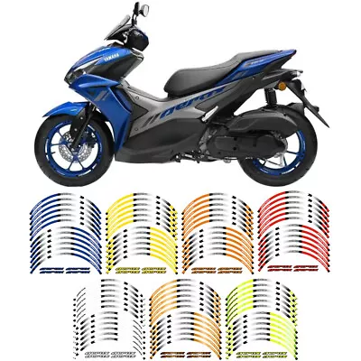 14  14  RIM Wheel CIRCLE DECAL TAPE STICKER STRIPES For YAMAHA NVX155 AEROX 155 • £16.79