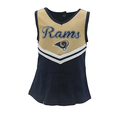 $19.99 • Buy Los Angeles Rams NFL Infant Toddler & Youth Size Cheerleader Outfit With Bottoms