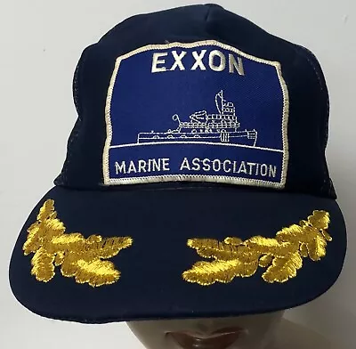 Exxon Vntg Marine Association Trucker Hat Snapback Merchant Marine Shipping • $100