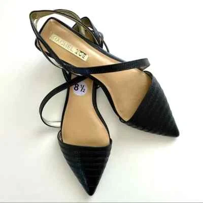 $35 • Buy New Rachel Zoe Black Flats Pointy Toe Dress Shoes Slingback Flats Size 8.5