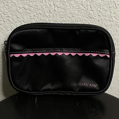 Mary Kay Black & Pink Cosmetic Makeup Zipper Travel Storage Bag 8”x5.5” • $8.09