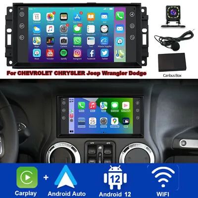 For Jeep Wrangler Dodge Apple Carplay Android Auto Car Radio Stereo GPS Wifi • $148.80