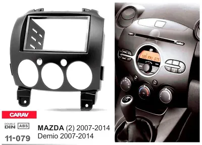 2DIN Car Radio Frame Radio Bezel Compatible With Mazda 2 / Demio 2007-2014 • $42.69