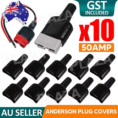 10x Waterproof For Anderson Style 50A Plug Dust Cable Sheath Cover 50A/50 AMP AU • $11.35